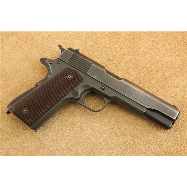 WWII US Remington Rand Frame Ithaca Slide M1911A1 .45 ACP Semi-Automatic Pistol, 1943 C&R