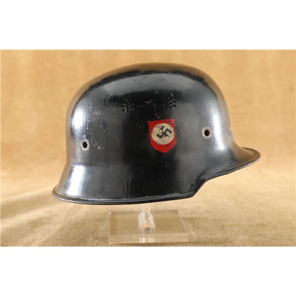 WWII German Feuerschutzpolizei (Fire Protection Police) Double Decal M34 Helmet