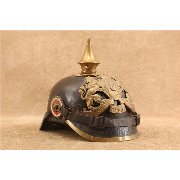 Rare Imperial German Bavarian Model 1895/1914 Transitional Infantry NCO Pickelhaube