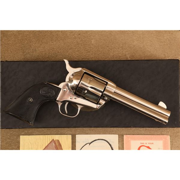 Colt 2nd Generation Single Action Army SAA 4.75" Nickel .45 LC Revolver, 1961 C&R