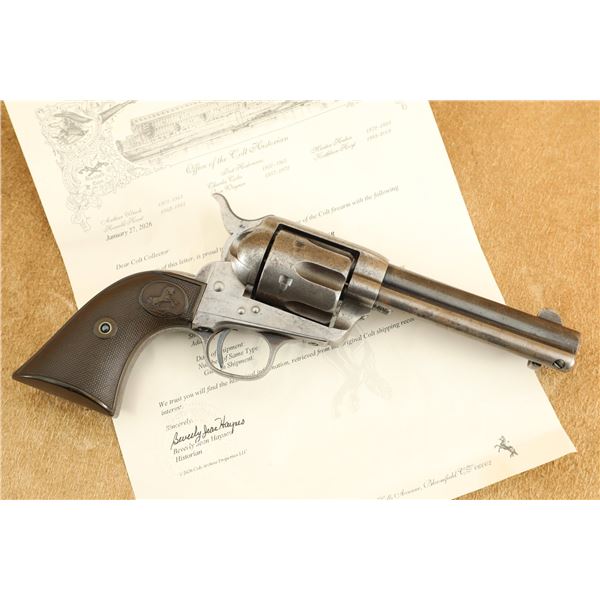Colt 1st Gen Single Action Army 4.75" SAA .41 LC Black Powder Frame Revolver, 1893 Antique
