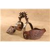 Image 4 : Crockett Cowboy Spurs Hand Tooled Leather Straps CMC Buckles Western Riding Set