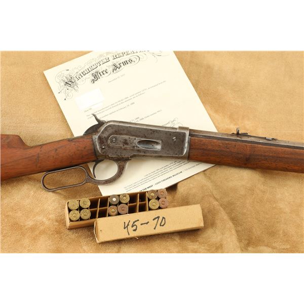 Winchester Model 1886 26" 45-70 W.C.F. Lever Action Rifle, MFD 1888 Antique & Letter