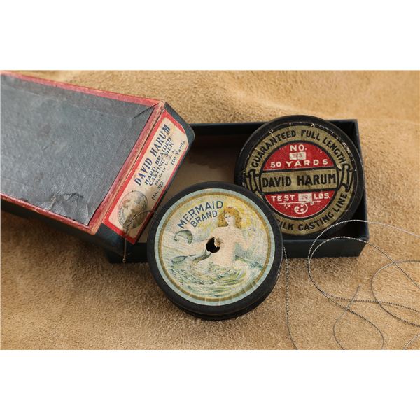 Mermaid Brand David Harum Hard Braided Casting Silk Fishing Line in Original Box