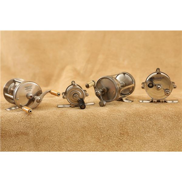 Winchester Fishing Vintage Nickel-Plated Reels: No. 1118, No. 1312, No. 4246, & No. 4350