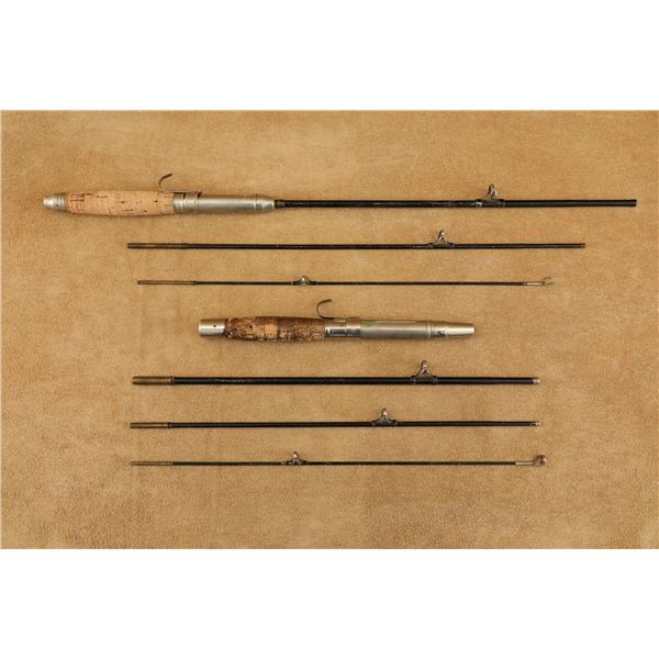 Winchester No. 5480 & Armax No. 7212 4 Foot Steel Fishing Rods With Cork Grips