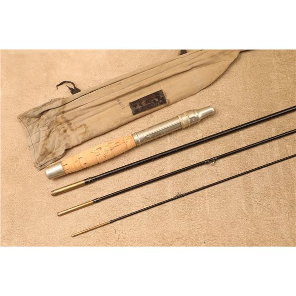 Winchester No. 5645 Four Piece 7.5' Steel Bait Casting Fishing Rod With Cloth Storage Bag