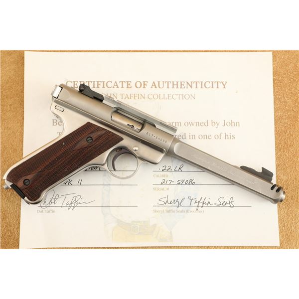John Taffin Collection Ruger Mark II Target HHI #14 of 100 .22 LR 6.5" Semi-Auto Pistol