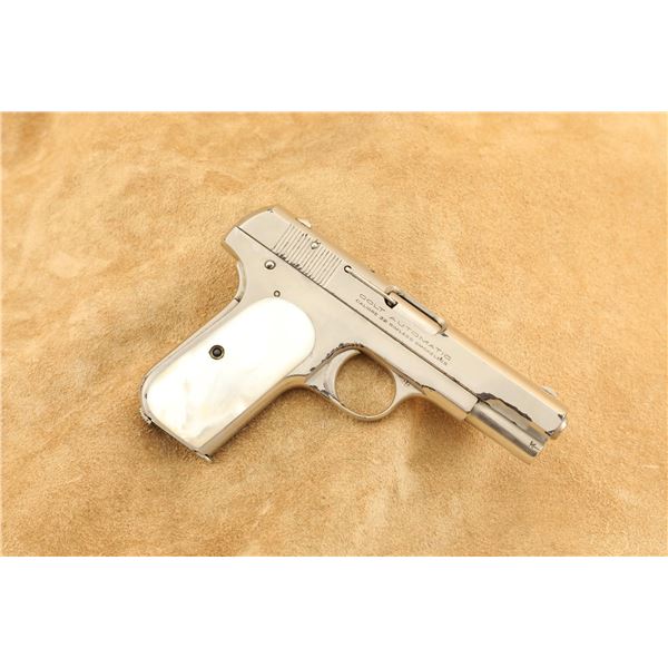 Colt Model 1903 Pocket Hammerless 3 3/4" Nickel .32 ACP Semi-Automatic Pistol, 1923 C&R