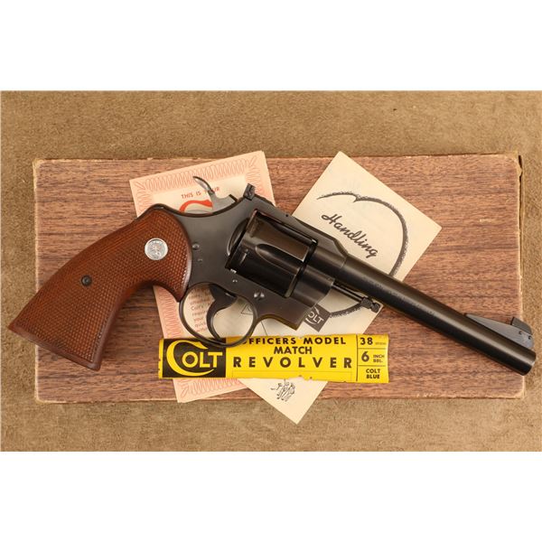 Boxed Colt Officers Model Match 6" .38 Special SA/DA Double Action Target Revolver, 1958 C&R