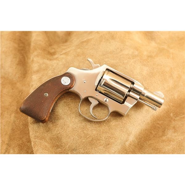 Colt Cobra Nickel 2" .38 Special SA/DA Double Action Snub Nose Revolver, 1968 C&R