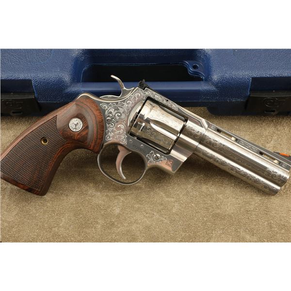 Colt Python SP4WTS Davidson's Exclusives 4.25" Stainless Engraved .357 Magnum Revolver & Box