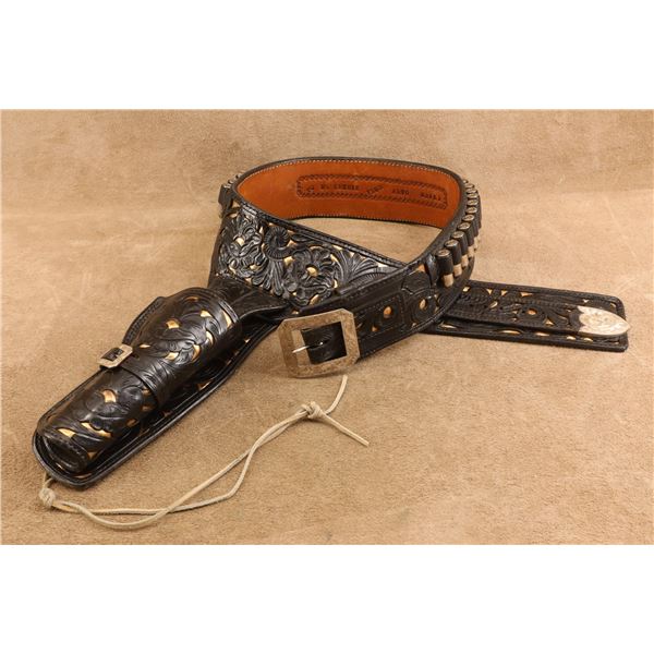 Arvo Ojala Buscadero Rig Sterling Silver Buckle Western RH Holster For 5.5" .45 Colt SAA