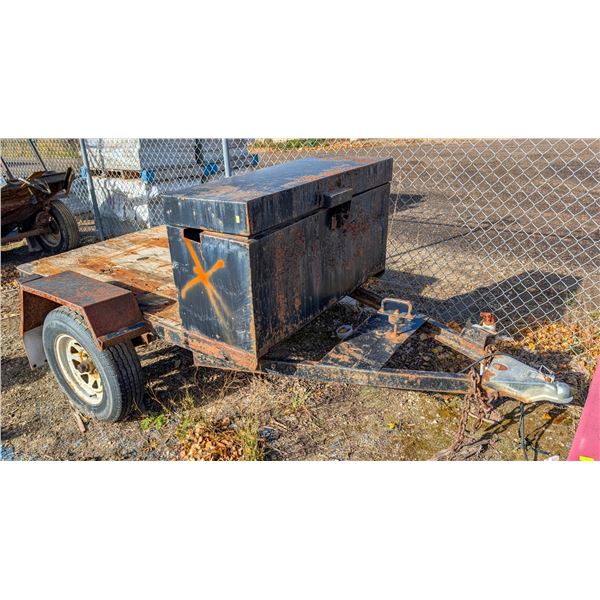CUSTOM 4' X 80" FLAT DECK TRAILER W/ FRONT MOUNTED
