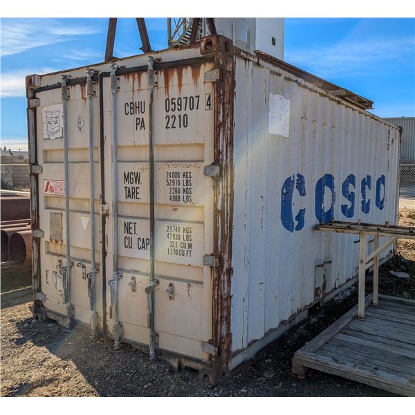 20FT SEA CAN SHIPPING CONTAINER W/ CONTENTS