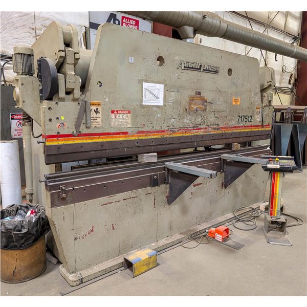 ACCURPRESS HYDRAULIC CNC PRESS BRAKE W/ 12' BED