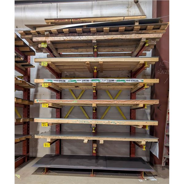 7-TIER SHEET METAL RACK W/ CONTENTS