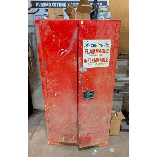 FLAMABLE GOODS STORAGE CABINET W/ CONTENTS