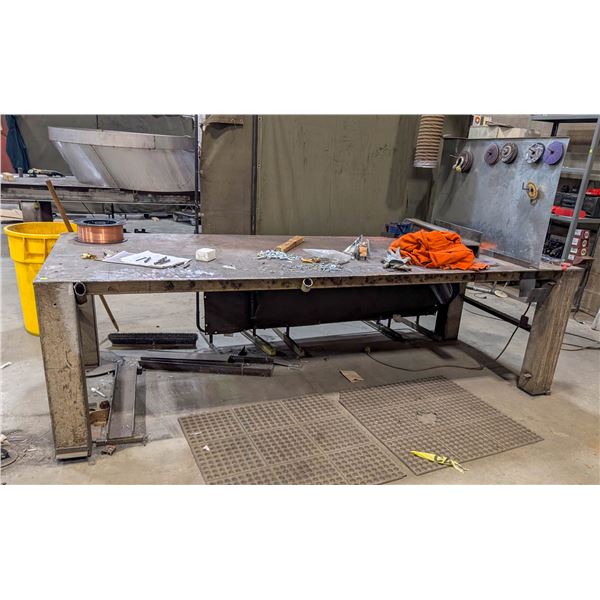 CUSTOM STEEL WORKTABLE 120" X 48" X 35"