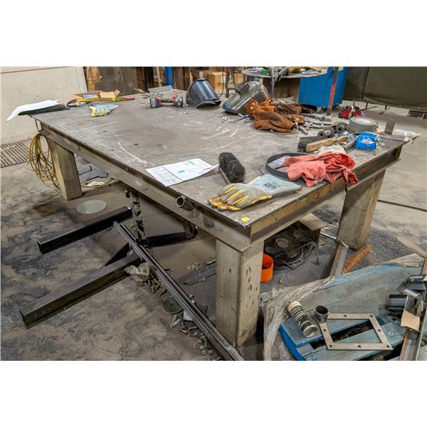 CUSTOM STEEL WORKTABLE 96" X 60" X 31"