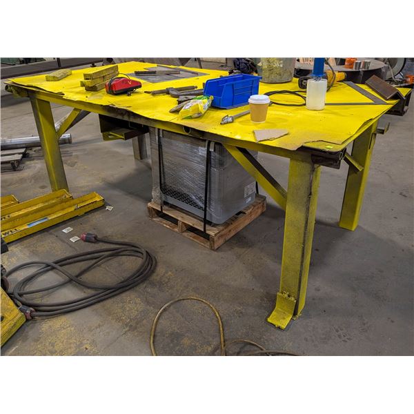 CUSTOM STEEL WORKTABLE  96" X 49" X 37"