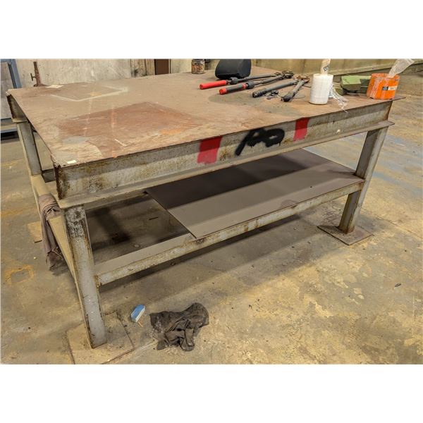 CUSTOM STEEL WORKTABLE 73" X 50" X 37"