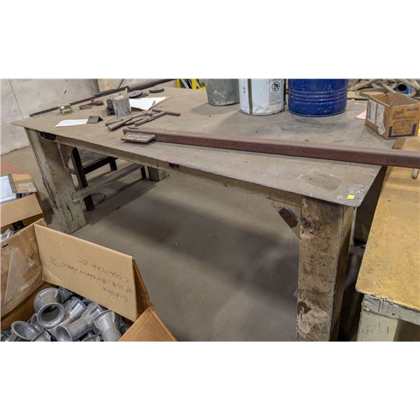 CUSTOM STEEL WORKTABLE 120" X 48" X 36"