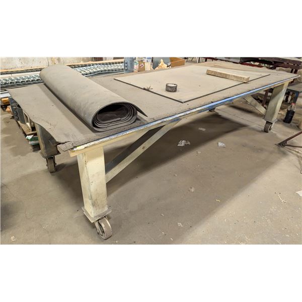 CUSTOM STEEL WORKTABLE 121" X 48" X 32"