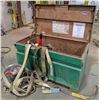 Image 1 : JOB BOX OF ASSORTED STRAPS, ROPES, CHAINS & HOISTS