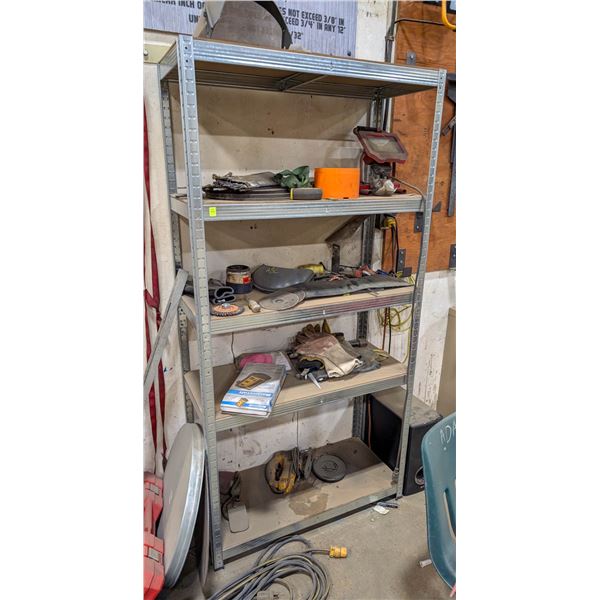 MODULAR METAL RACK W/ CONTENTS 36" X 16" X 71"