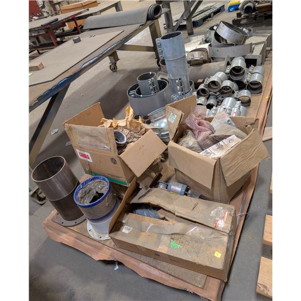 PALLET OF ASSORTED INDUSTRIAL DUCT COUPLINGS,