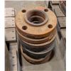 Image 2 : PALLET OF ASSORTED PIPE FLANGES W/ FLANGE GASKETS