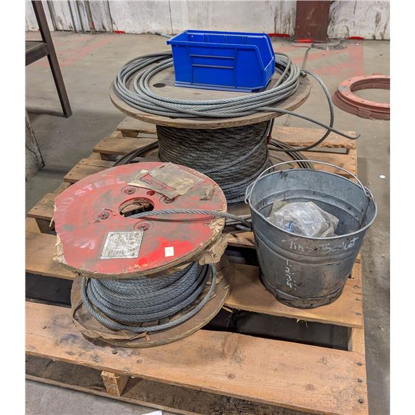 PALLET OF STRANDED STEEL WIRE ROPE