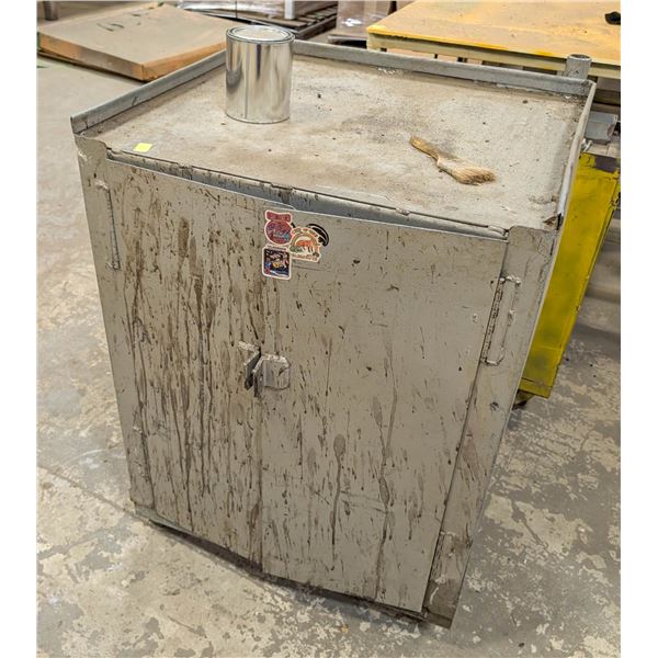 CUSTOM METAL CABINET ON CASTERS