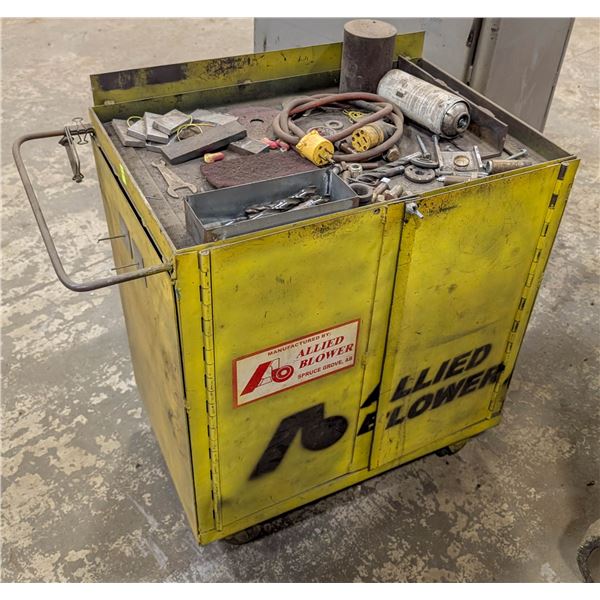 CUSTOM METAL CABINET ON CASTERS