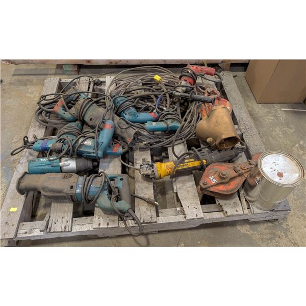 PALLET OF CORDED POWERTOOLS & MORE *UNTESTED