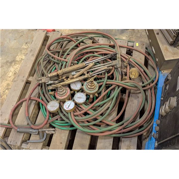 PALLET OF ASSORTED OXY ACETYLENE HOSES & TORCHES