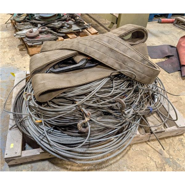 PALLET OF ASSORTED STRANDED STEEL ROPE