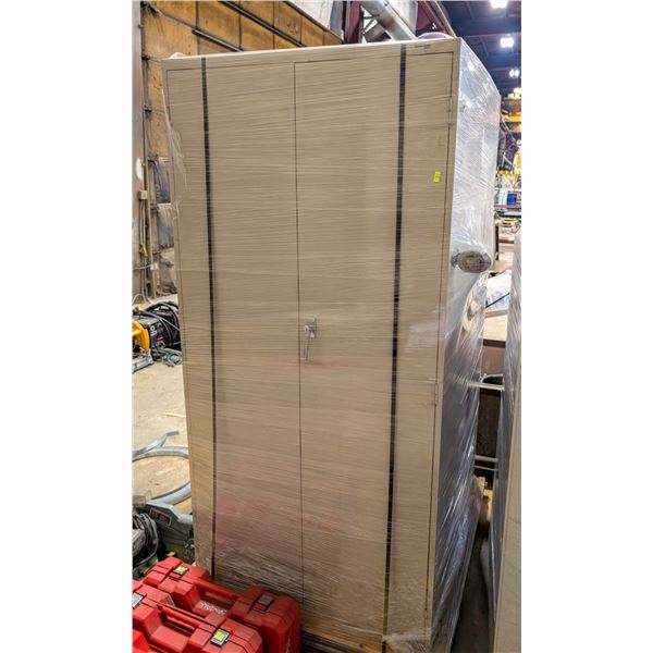 PALLET OF 2 LOCKING STORAGE CABINETS, NO KEYS