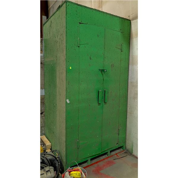 CUSTOM WOODEN SKIDDED TOOL CABINET