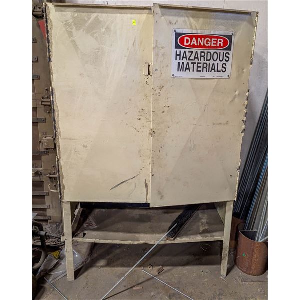 HAZARDOUS MATERIALS CABINET W/ CONTENTS INCL: