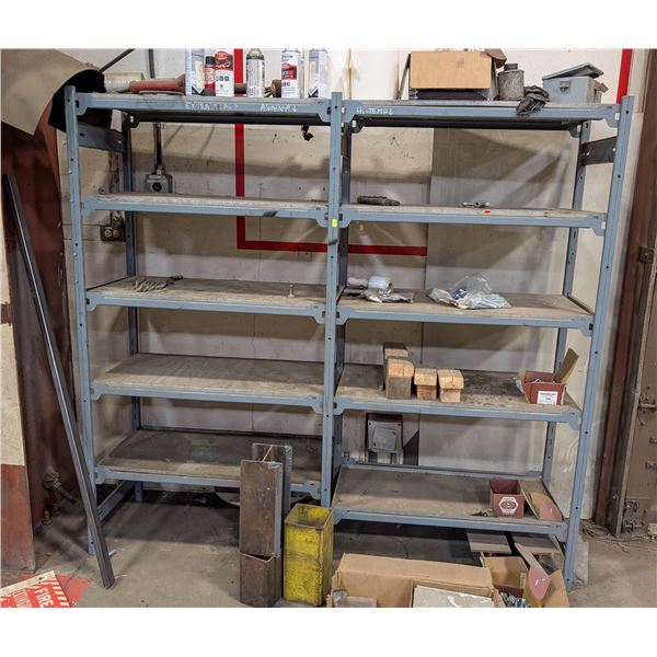 TWO 5-TIER SECTIONS OF E-Z RECT RACKING W/ CONTENT