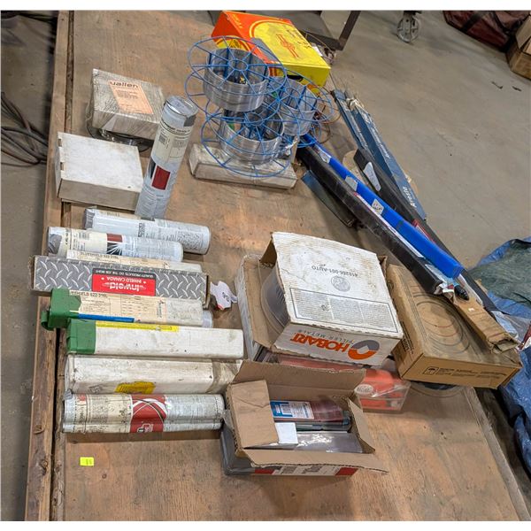 PALLET OF ASSORTED WELDING WIRE & ELECTRODES