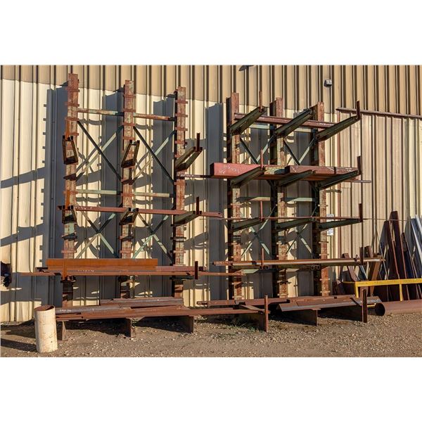 LOT OF 2 METAL RACKS W/ METAL CONTENTS