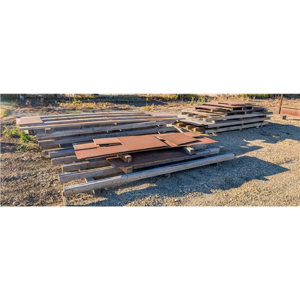 3 PALLET STACKS OF ASSORTED SHEET AND PLATE STEEL