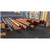 Image 4 : LOT OF 4 I-BEAM STANDS & ASSORTED METAL PIPING