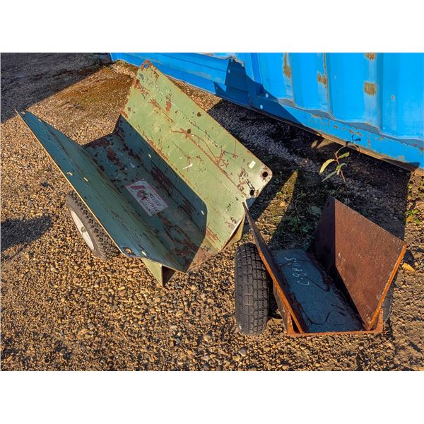 LOT OF 2 INDUSTRIAL WHEELED CARTS