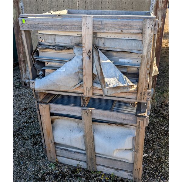 2 CRATES OF INDUSTRIAL METAL VENTILATION LOUVER