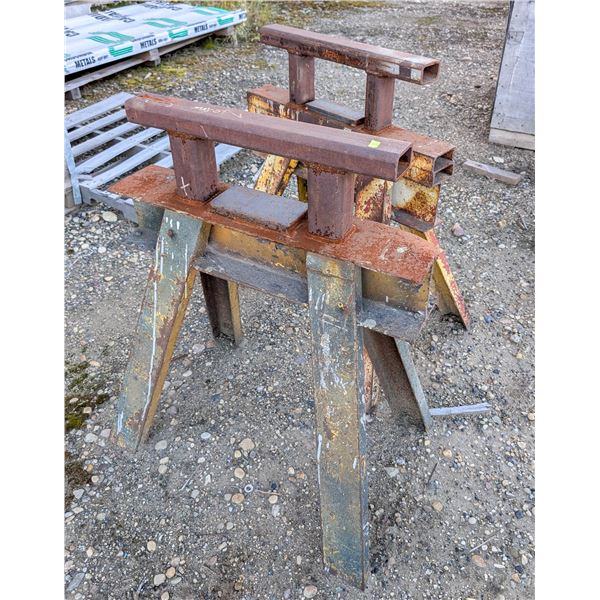 LOT OF 2 CUSTOM METAL STANDS