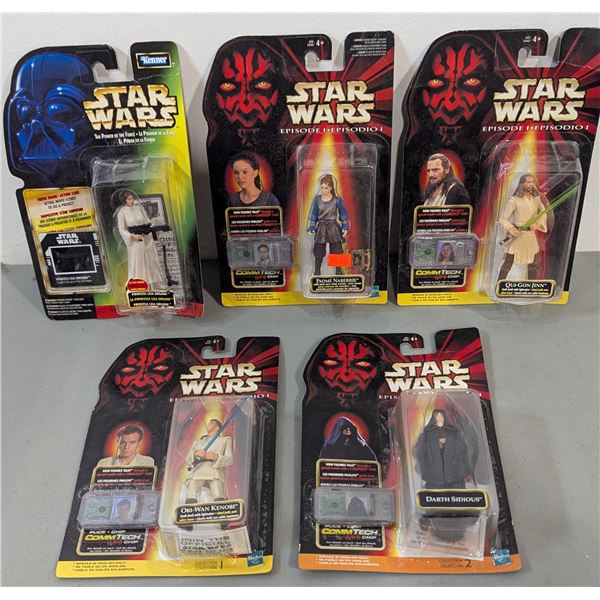 VTG 1997-99 Star Wars Figures - Leia, Qui-Gon, Obi-Wan & More - Sealed